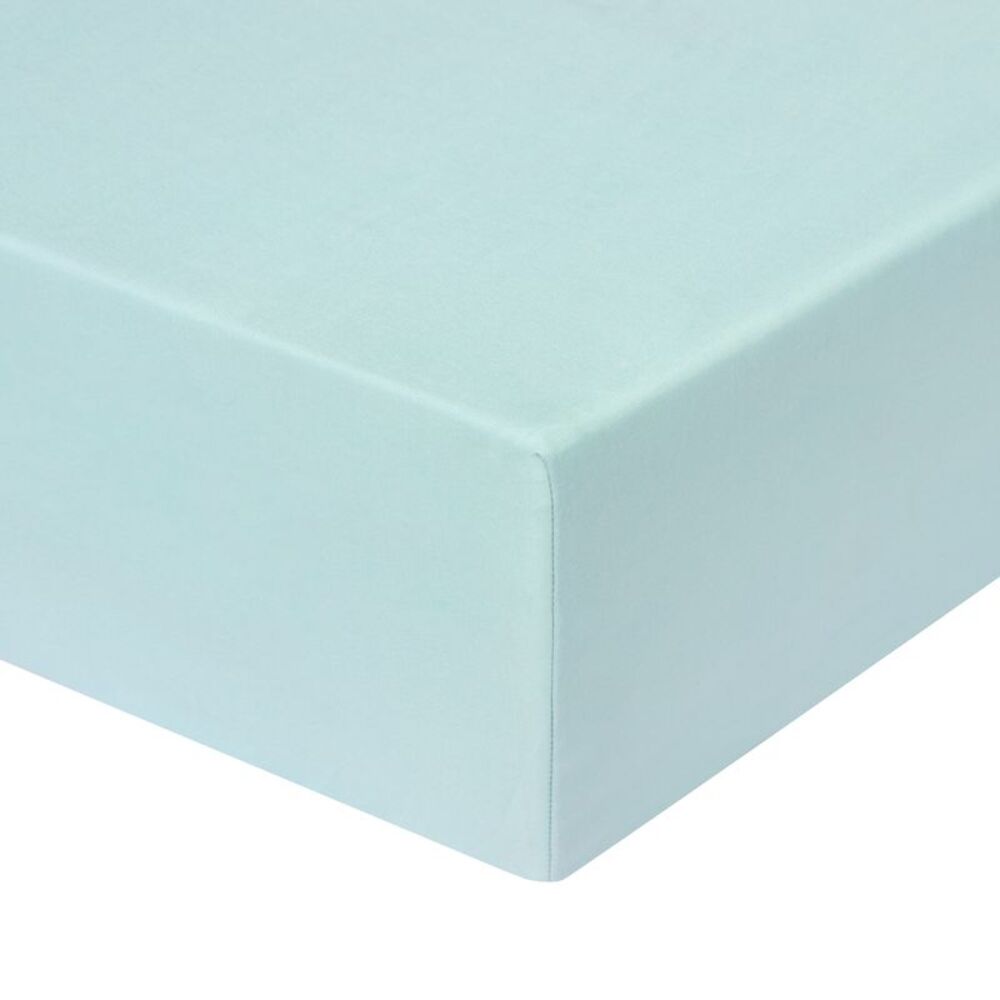 Bamboo Fitted Sheet Cooling Sheets 16 inches Deep Pocket Twin Light Blue